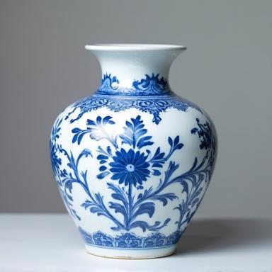 Handbeschilderde Delfts blauwe vaas