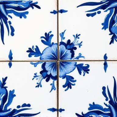 Traditionele Delfts blauwe tegels